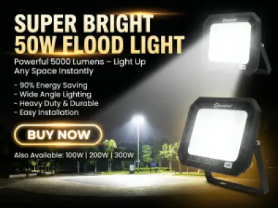 GOODCOM LED投光灯 50W – 5000流明 高性能泛光灯（型号 SLEDTG000051）