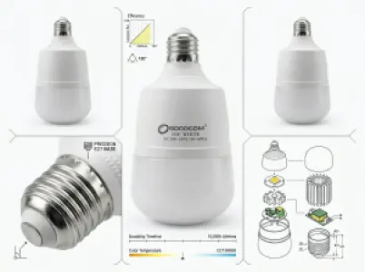 Ampoule LED GOODCOM 30W E27 2520Lm Économie d'Énergie