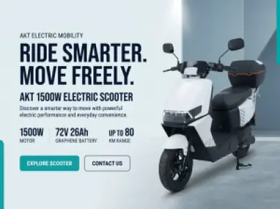 AKT 1500W 电动摩托车 – 72V 26Ah 天能石墨烯电池